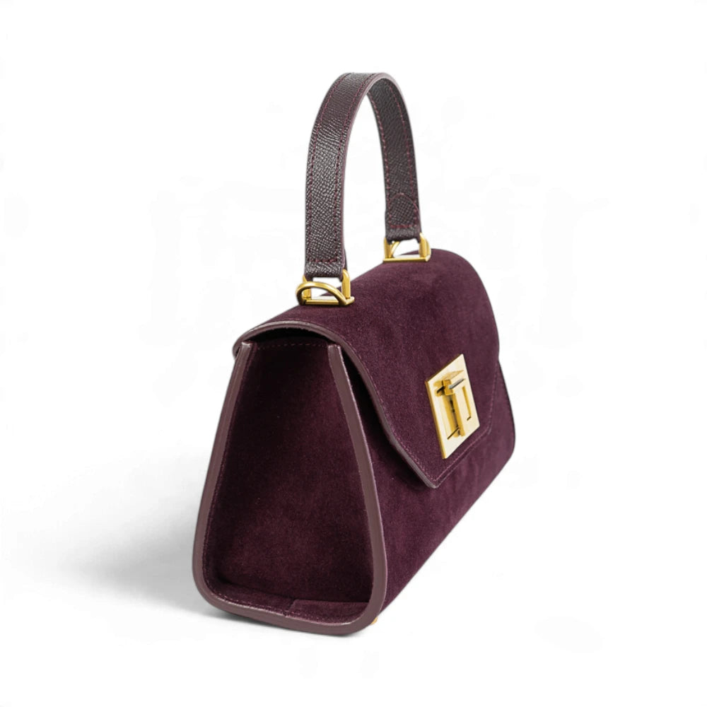 Geanta din piele naturala Suede Garnet Absolute Mini Grace -PRECOMANDA