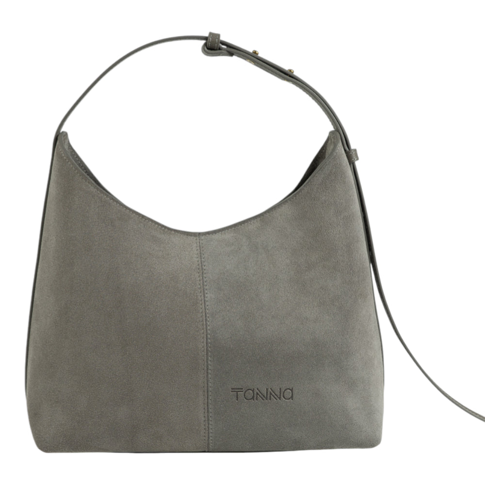 Geanta din piele naturala Migdala suede Thianna