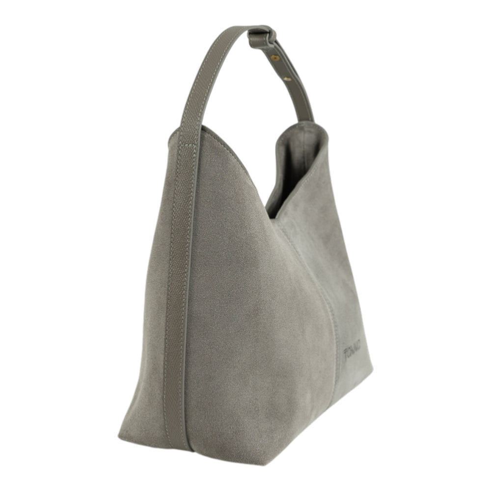 Geanta din piele naturala Migdala suede Thianna