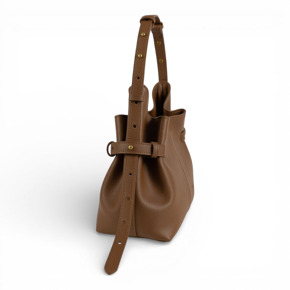 Geanta  din piele Parmellato  Camel  Micro Boucle