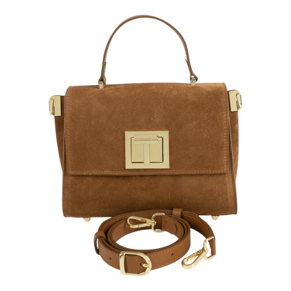 Geanta din piele naturala  Terra suede MINI POLINE Imagine secundară a produsului