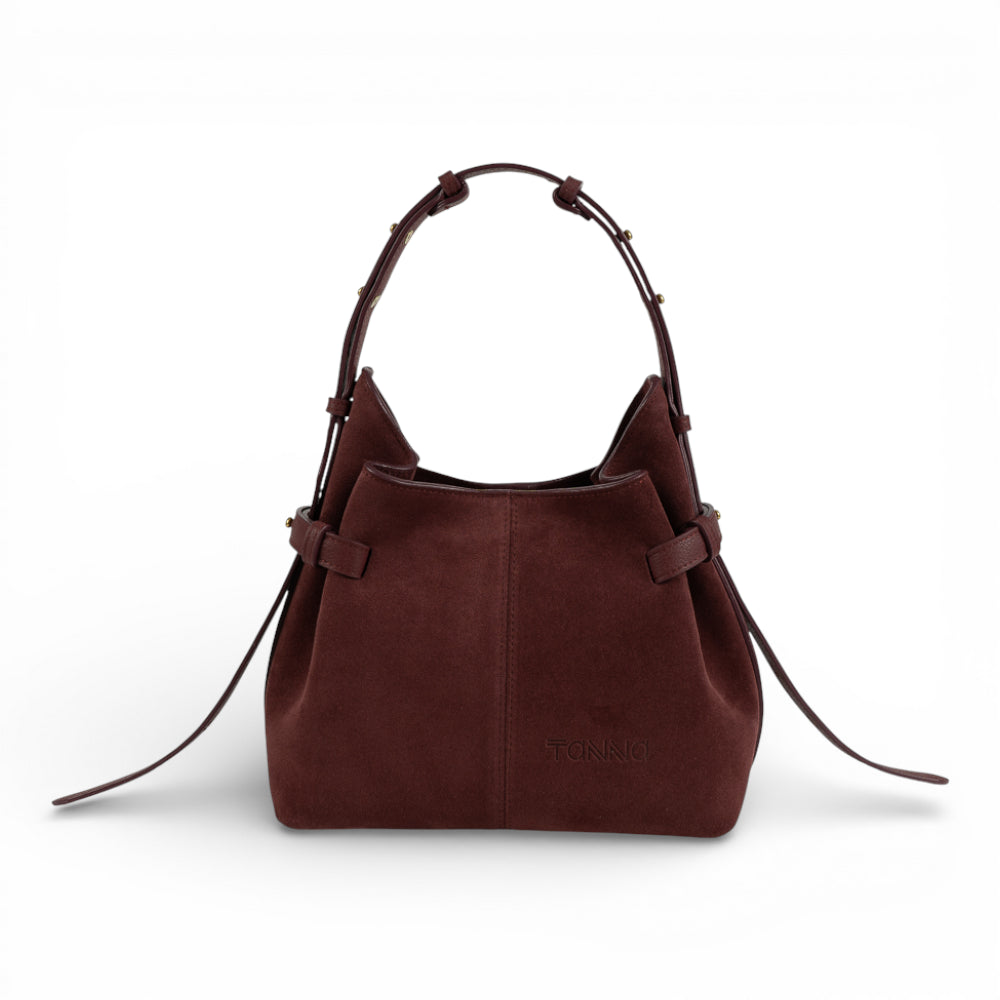 Geanta din piele întoarsă Cherry Suede MICRO BOUCLE Imagine principală a produsului