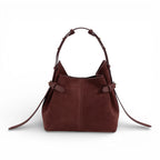 Geanta din piele întoarsă Cherry Suede MICRO BOUCLE