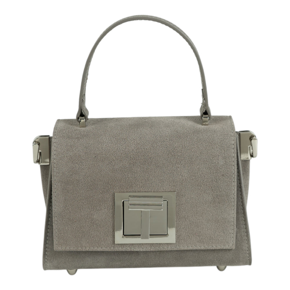 Geanta din piele naturala Migdala Suede MICRO POLINE