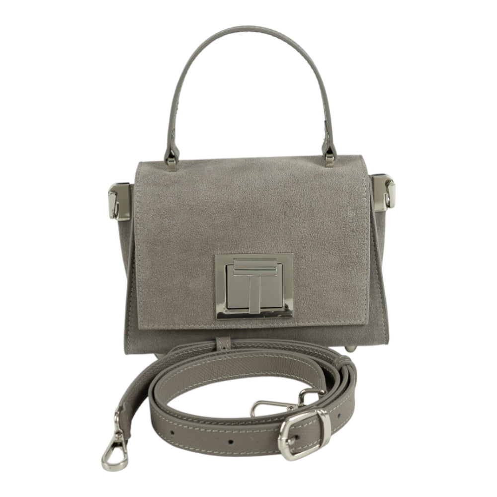 Geanta din piele naturala Migdala Suede MICRO POLINE