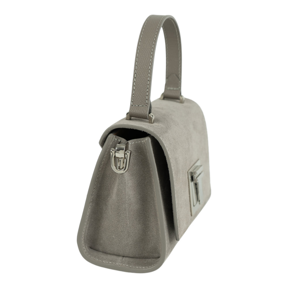 Geanta din piele naturala Migdala Suede MICRO POLINE