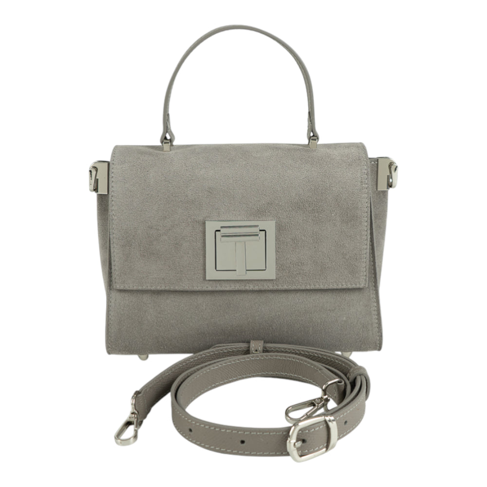 Geanta din piele naturala  Migdala suede MINI POLINE