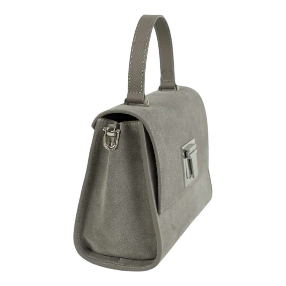 Geanta din piele naturala  Migdala suede MINI POLINE