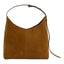 Geanta din piele naturala Camel suede Thianna
