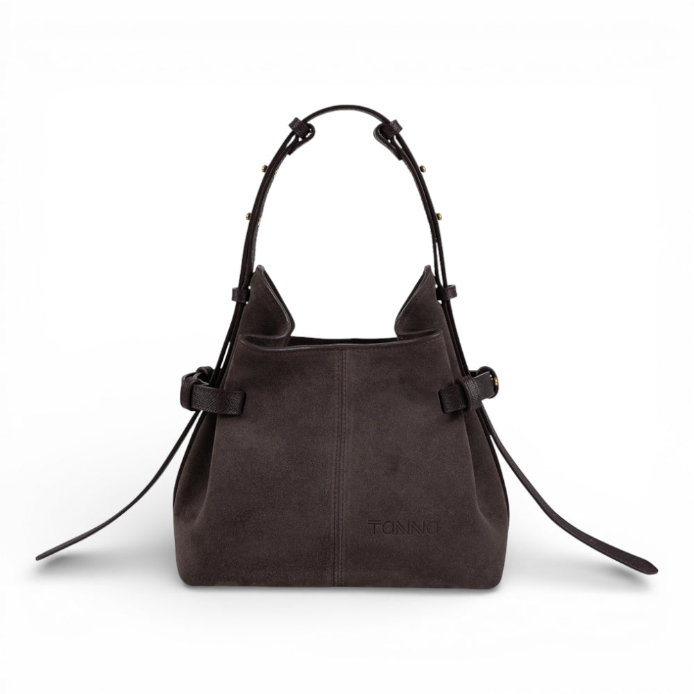 Geanta din piele întoarsă Plum (Mov prafuit) Suede MICRO BOUCLE Imagine secundară a produsului