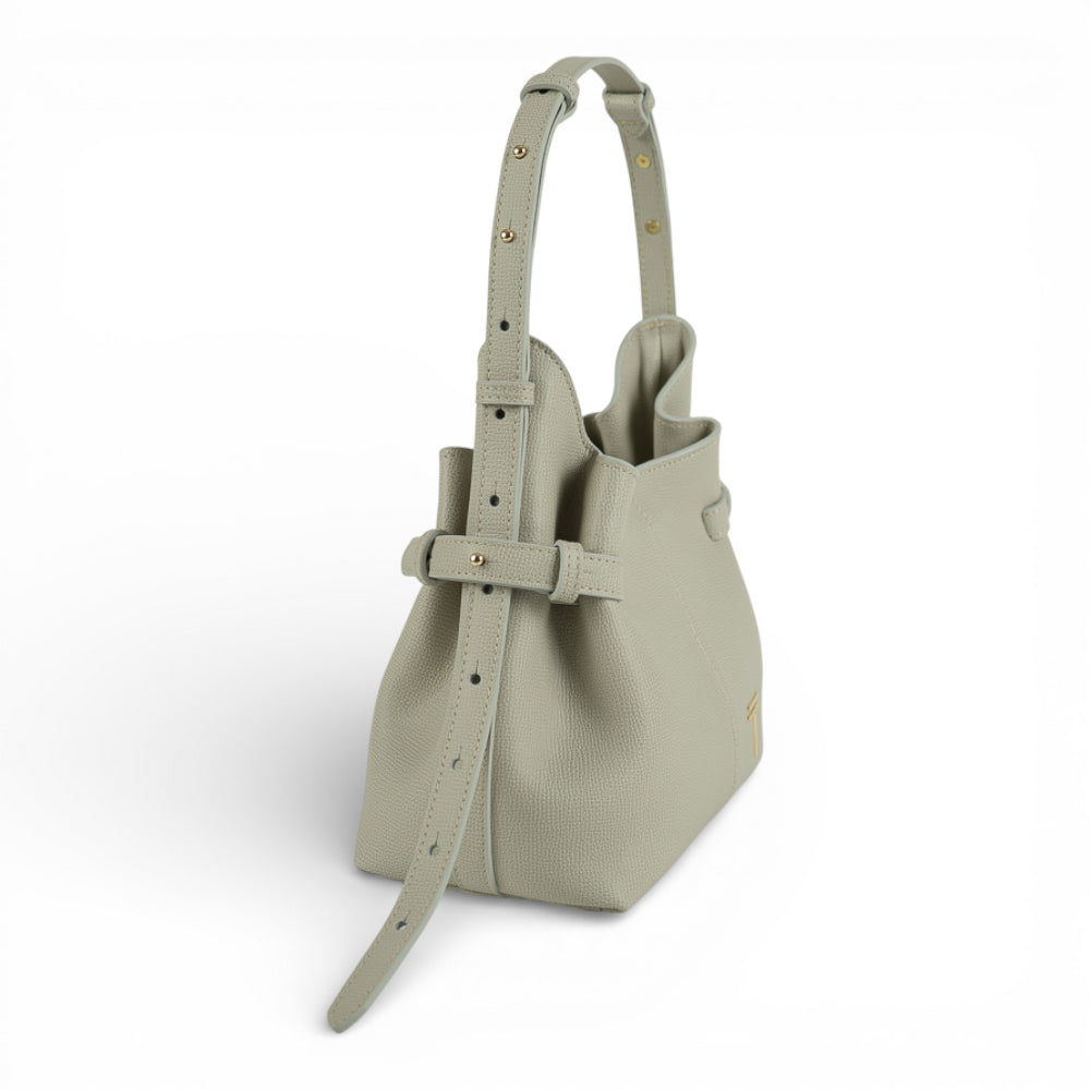 Geanta  din piele Parmellato  Cloud Dancer(alb murdar)  Micro Boucle