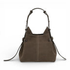 Geanta din piele întoarsă Praline Suede MICRO BOUCLE