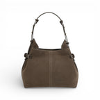 Geanta  din piele întoarsă  Praline Suede Medium Boucle