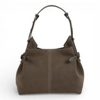 Geanta  din piele întoarsă  Praline Suede Medium Boucle