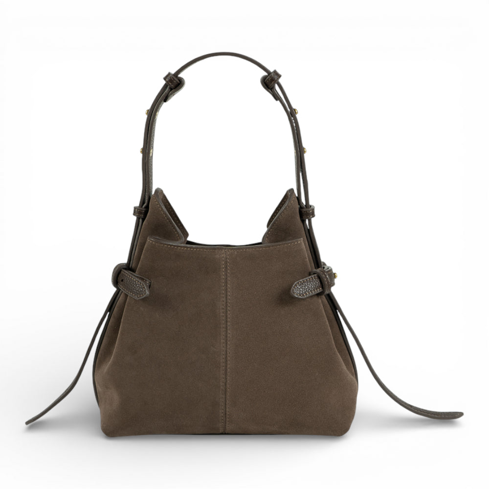 Geanta din piele întoarsă Praline Suede MICRO BOUCLE Imagine secundară a produsului