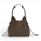 Geanta din piele întoarsă Praline Suede MICRO BOUCLE