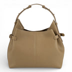 Geanta  din piele întoarsă Cappuccino Parmellato Medium Boucle