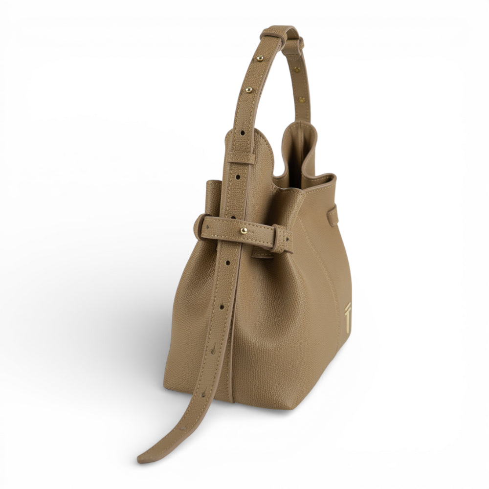 Geanta  din piele  Parmellato Cappuccino  Micro Bucle