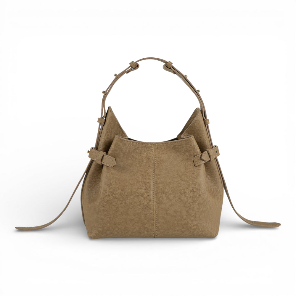 Geanta  din piele  Parmellato Cappuccino  Micro Bucle