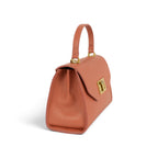 Geanta din piele naturala Terracota Bisonata Maxi Grace
