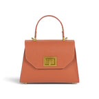 Geanta din piele naturala Terracota Bisonata Maxi Grace