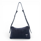 Geanta  din piele naturala Bleumarin suede London