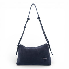 Geanta  din piele naturala Bleumarin suede London