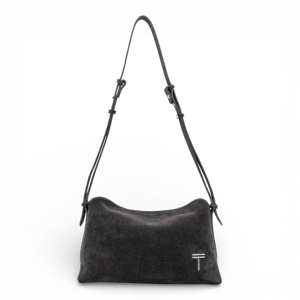 Geanta din piele naturala Coffe suede London