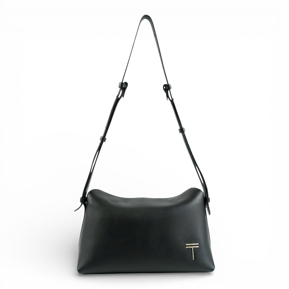 Geanta din piele naturala Parmellato Negru London