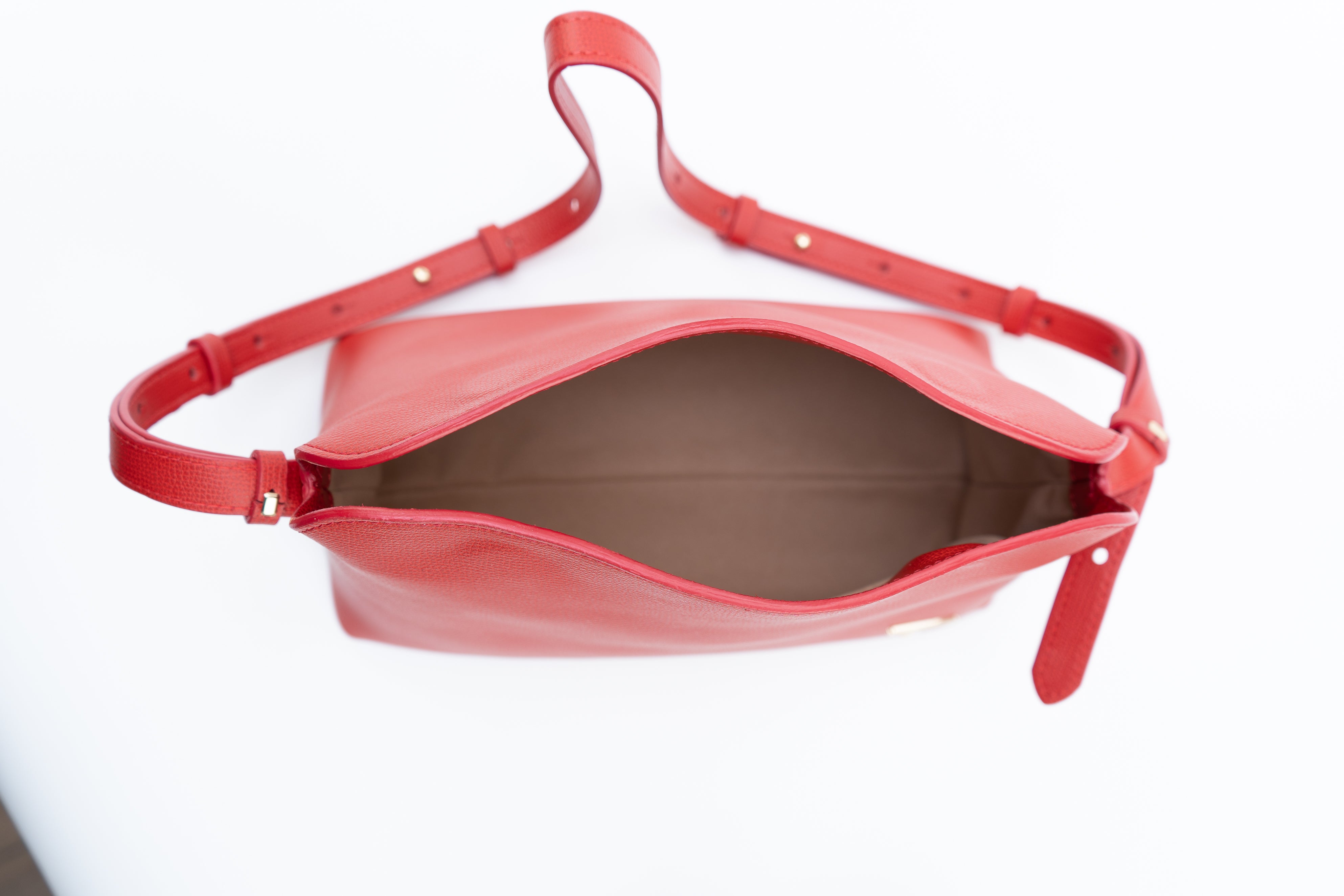 Geanta  din piele naturala Parmellato Rosu London Imagine secundară a produsului