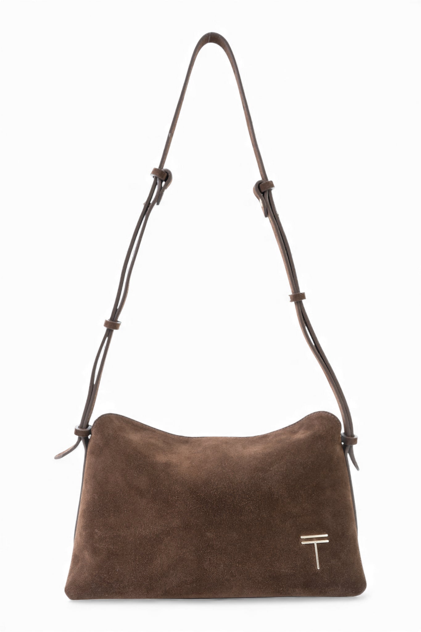 Geanta din piele naturala Chocolate suede London Imagine secundară a produsului