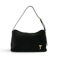 Geanta din piele naturala Black SUEDE  London