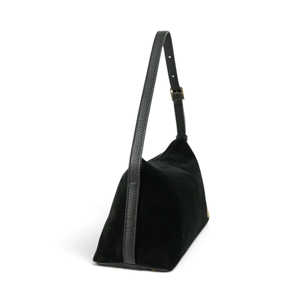 Geanta din piele naturala Black SUEDE  London