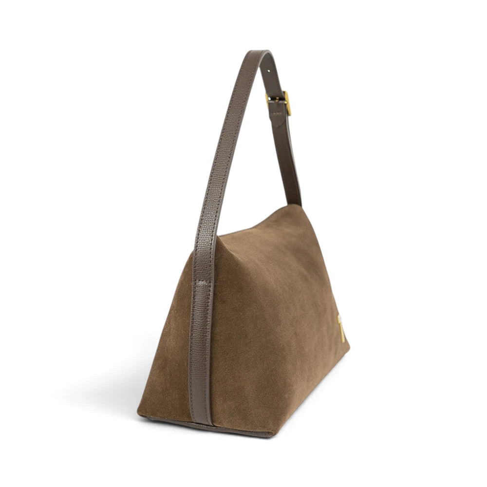Geanta din piele naturala Chocolate SUEDE  London