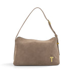 Geanta din piele naturala Cappucino  SUEDE  London