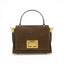 Geanta din piele naturala Chocolate Suede MICRO POLINE editie limitata