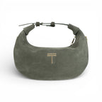 Geanta din piele naturala Olive Suede Mini Moon