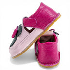 Pantofi barefoot din piele naturala Roz -fuxia Minnie