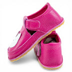 Pantofi barefoot din piele naturala Fuxia Pisicuta