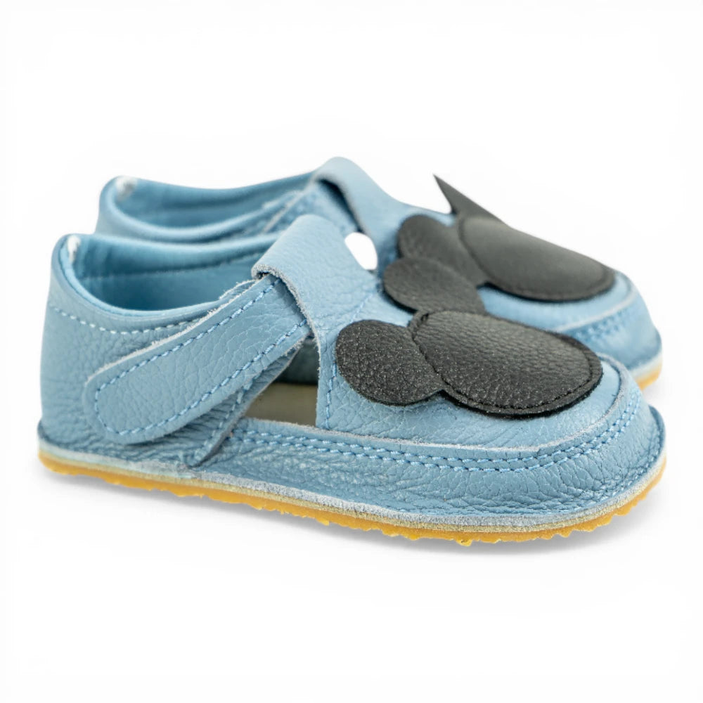 Pantofi barefoot din piele naturala bleo Mickey