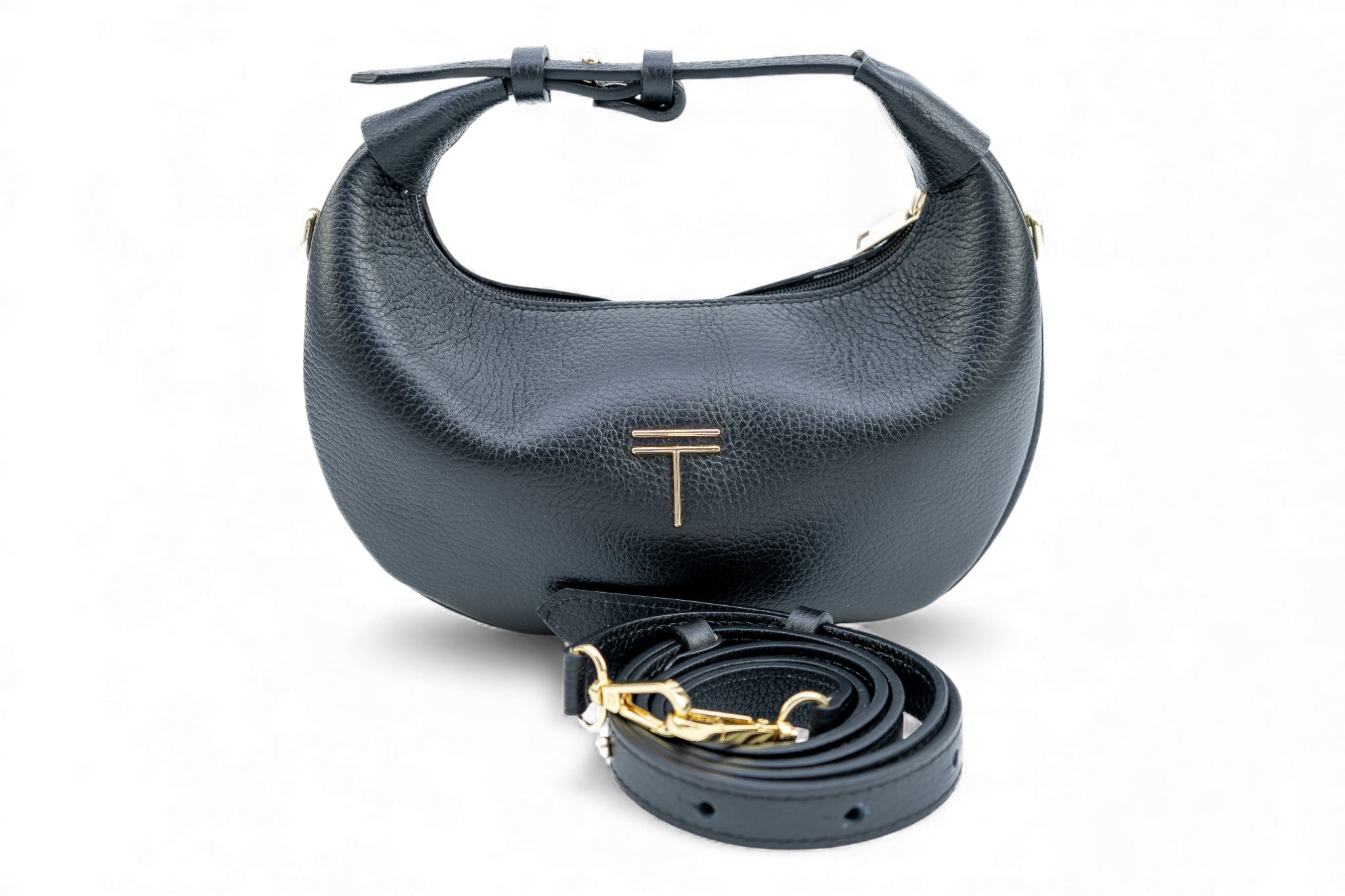 Geanta din piele naturala Negru Mini Moon Imagine secundară a produsului