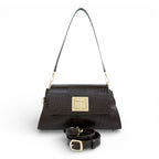 Geanta din piele naturala Chocolate Croco Bella