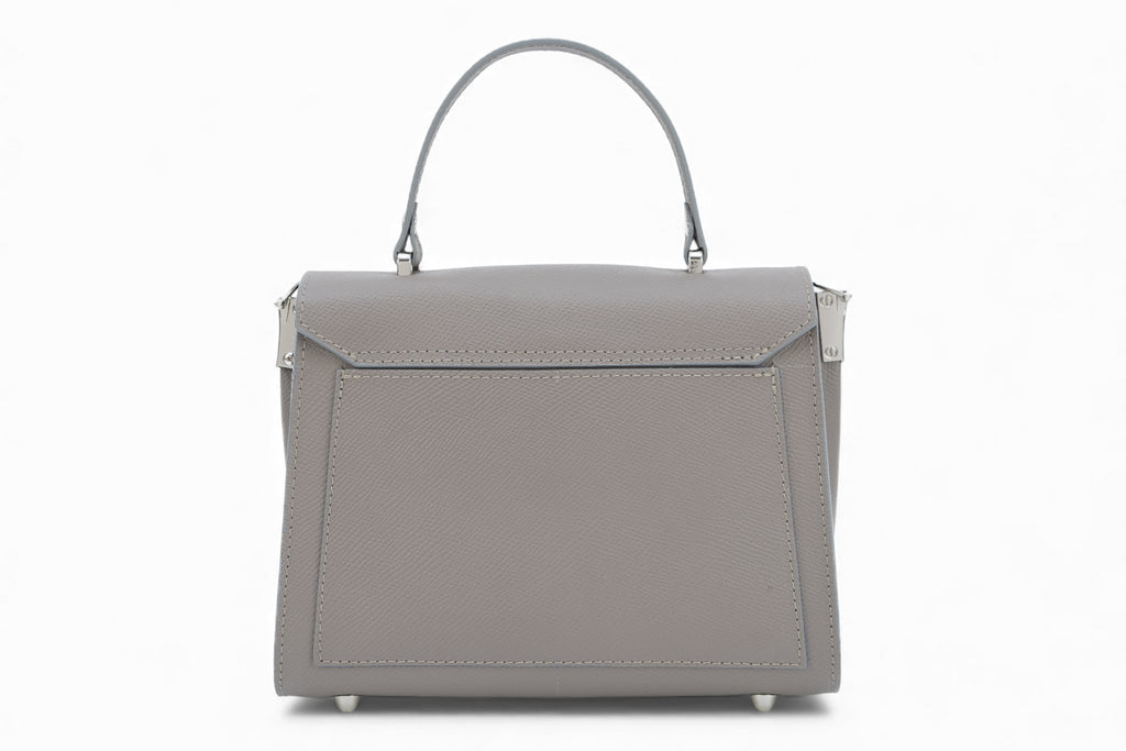 Geanta din piele naturala Grej MINI POLINE