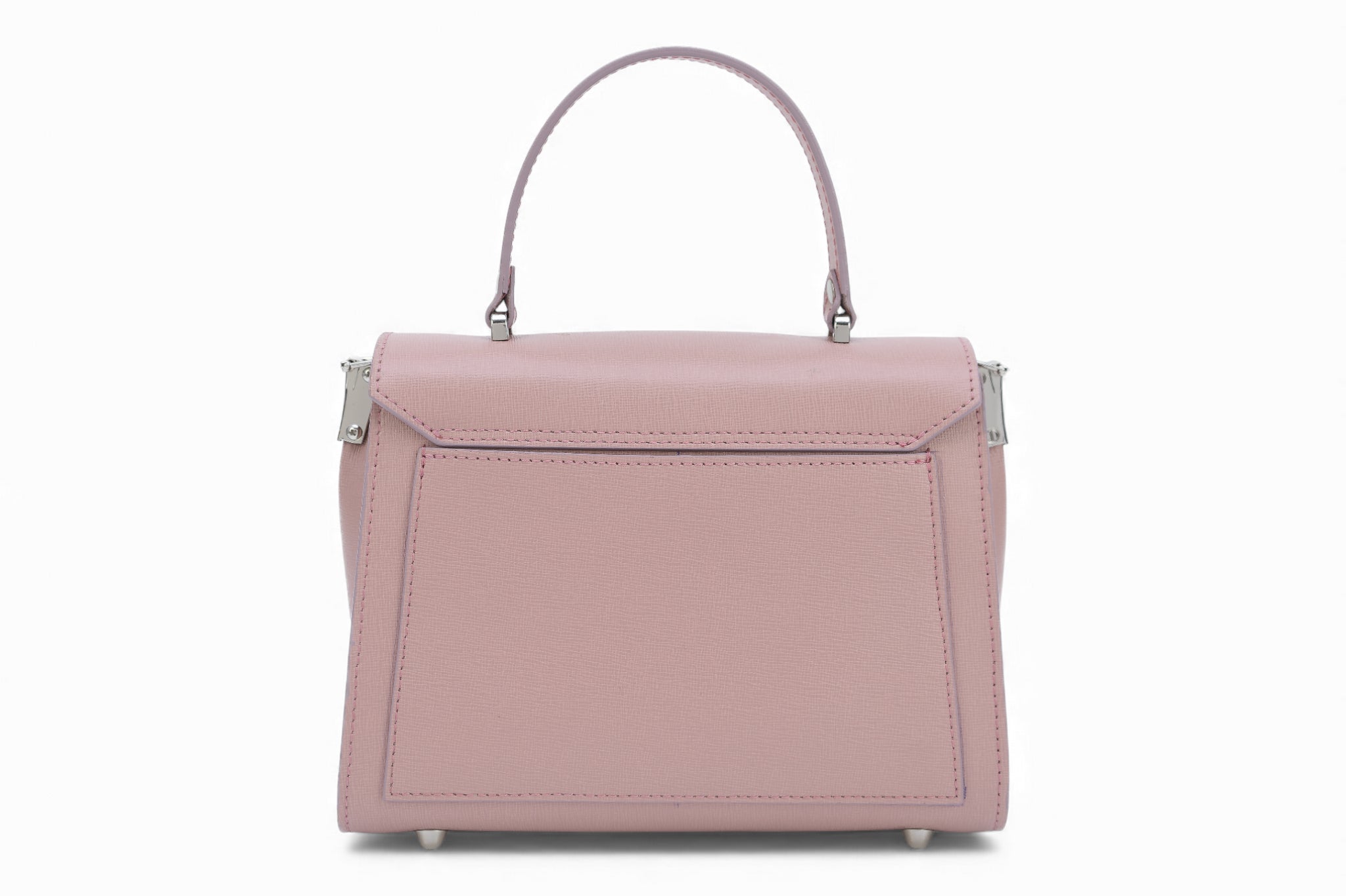 Geanta  din piele naturala Roz nude MINI POLINE