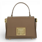 Geanta din piele naturala Latte MICRO POLINE