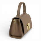 Geanta din piele naturala Latte MICRO POLINE