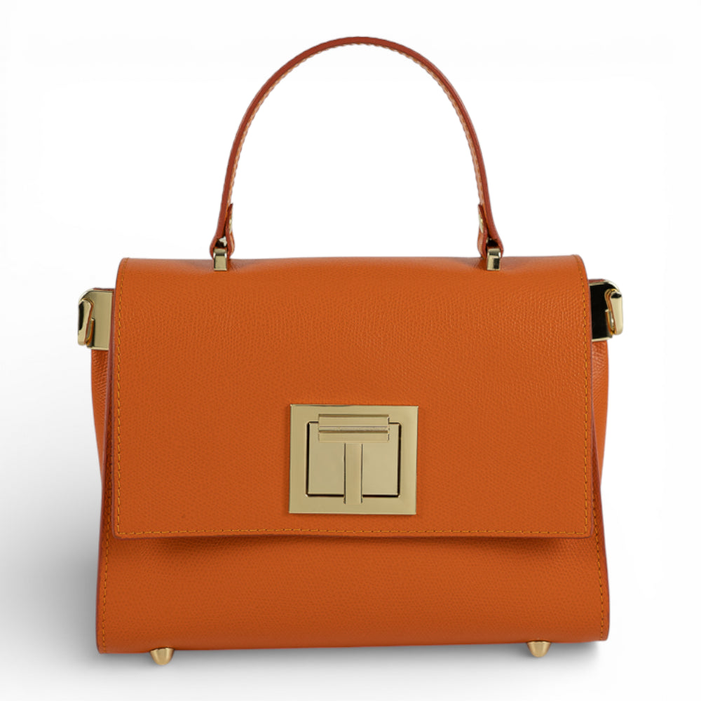 Geanta din piele naturala Orange MINI POLINE