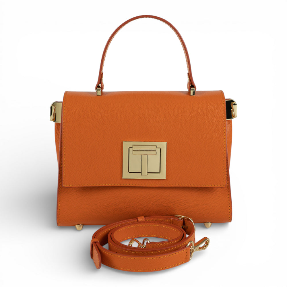 Geanta din piele naturala Orange MINI POLINE