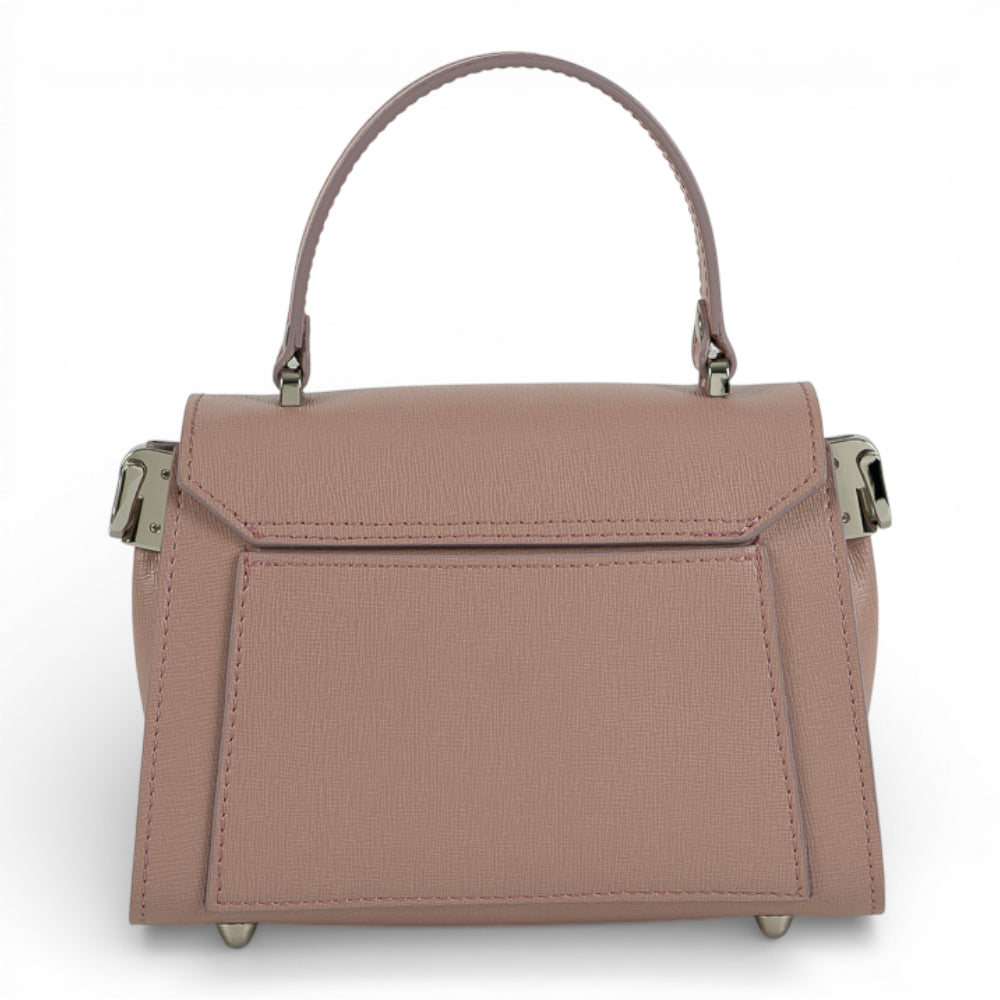 Geanta  din piele naturala Roz Nude MICRO POLINE