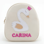 Rucsac gradinita pentru copii din piele naturală – personalizabil cu nume-Lebada